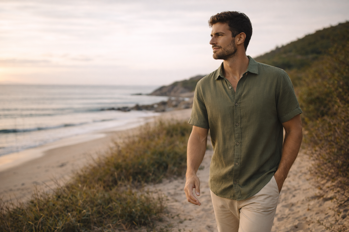 Camisa Linho Verde