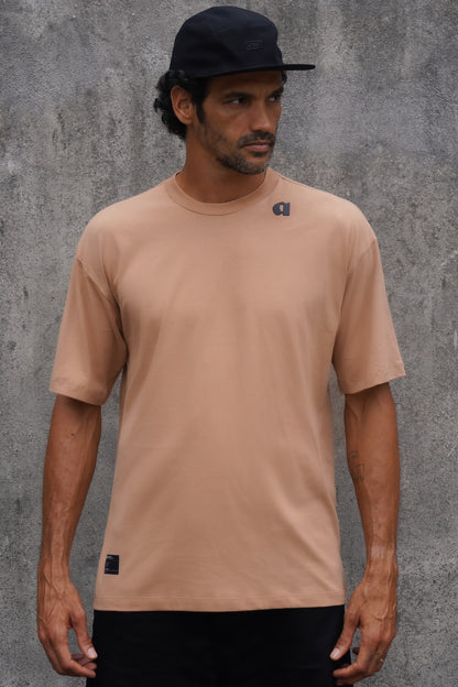Camiseta Oversize "A" bege