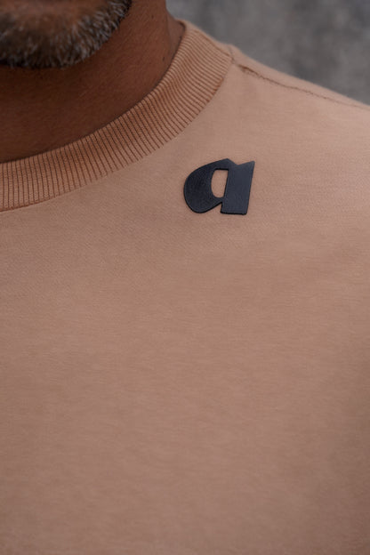 Camiseta Oversize "A" bege