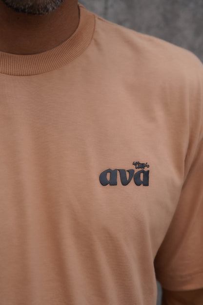 Camiseta Oversize Ava Basic Bege