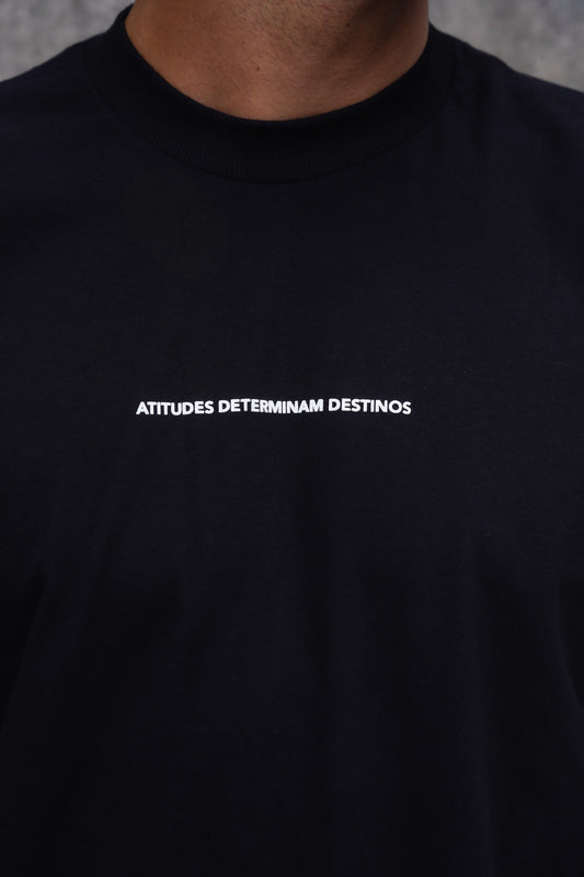 Camiseta Oversize Atitudes Preta