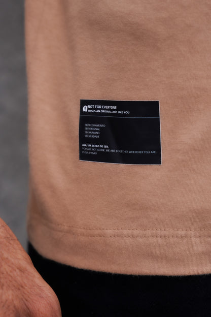 Camiseta Oversize "A" bege