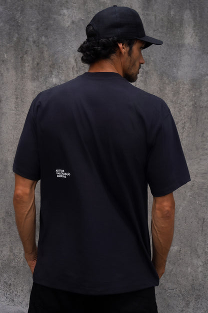 Camiseta Oversize Preta Basic Ava