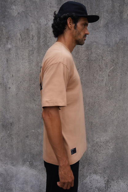 Camiseta Oversize "A" bege