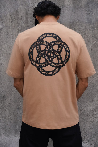 Camiseta Oversize "A" bege