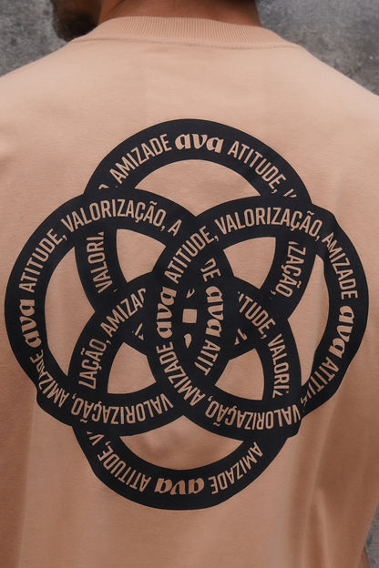Camiseta Oversize "A" bege