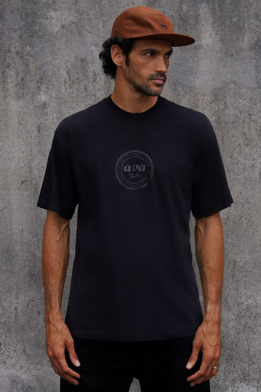 Camiseta Oversize Fechamento Preta