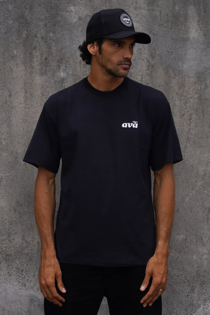 Camiseta Oversize Preta Basic Ava