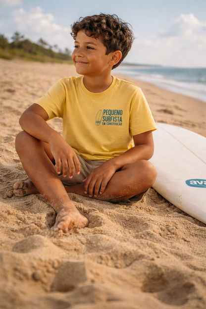 Camiseta Infantil Surf Amarela
