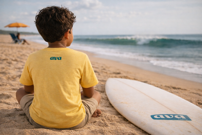 Camiseta Infantil Surf Amarela