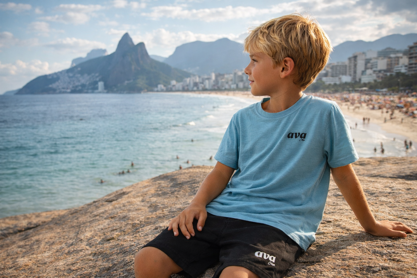 Camiseta Infantil Ava azul